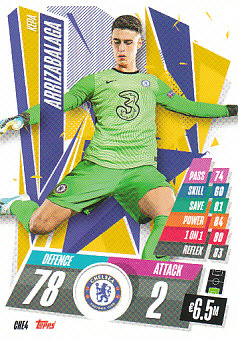 Kepa Arrizabalaga Chelsea 2020/21 Topps Match Attax CL #CHE04